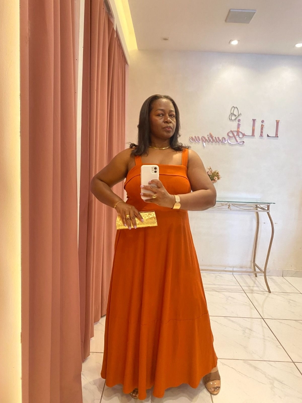 Vestido Linho com Elastano – Cor Terra
