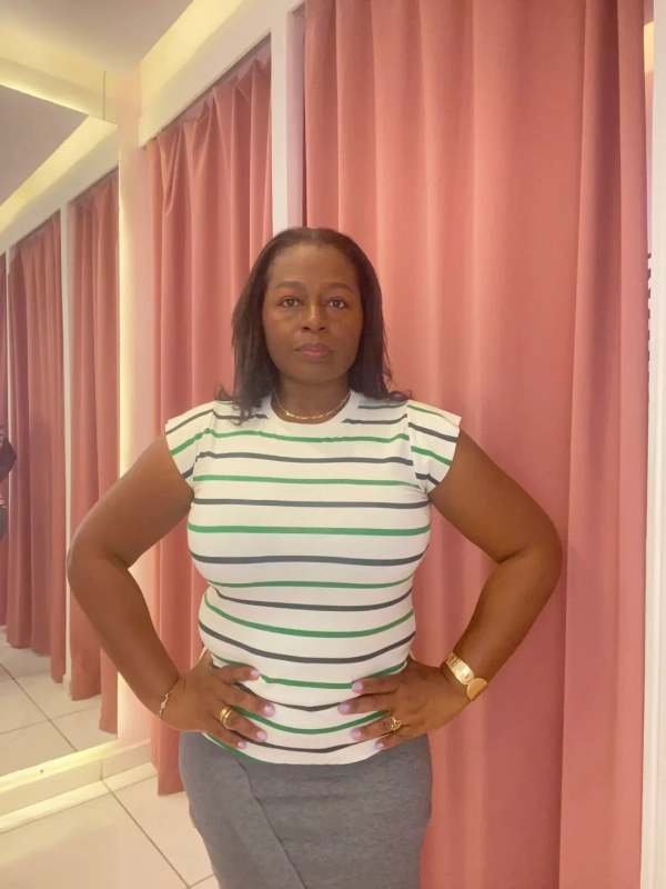 T-shirt Listra Verde e Azul